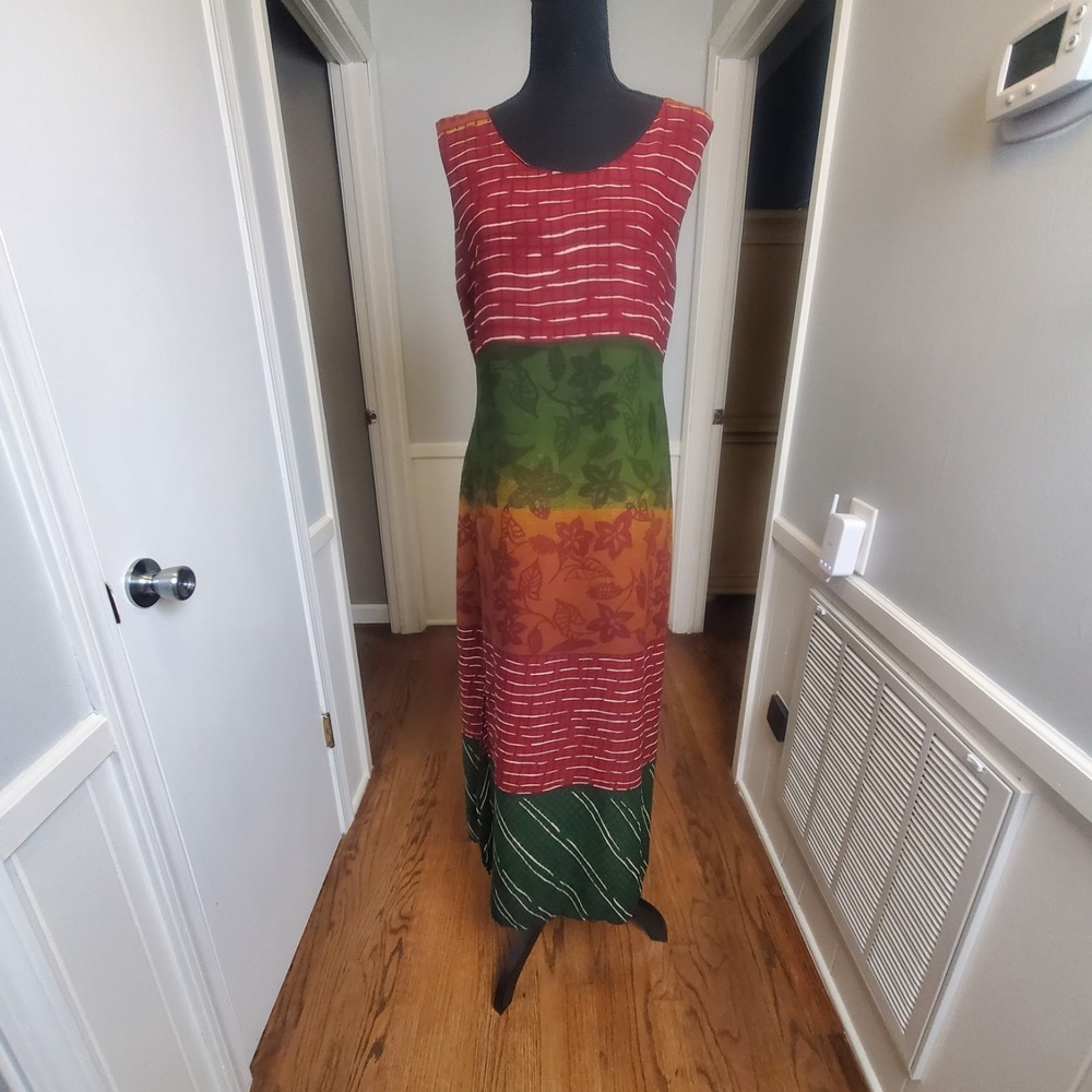 Millenium Maxi Dress Sleeveless Casual Hippie Boho Festival Fully Lined Size M